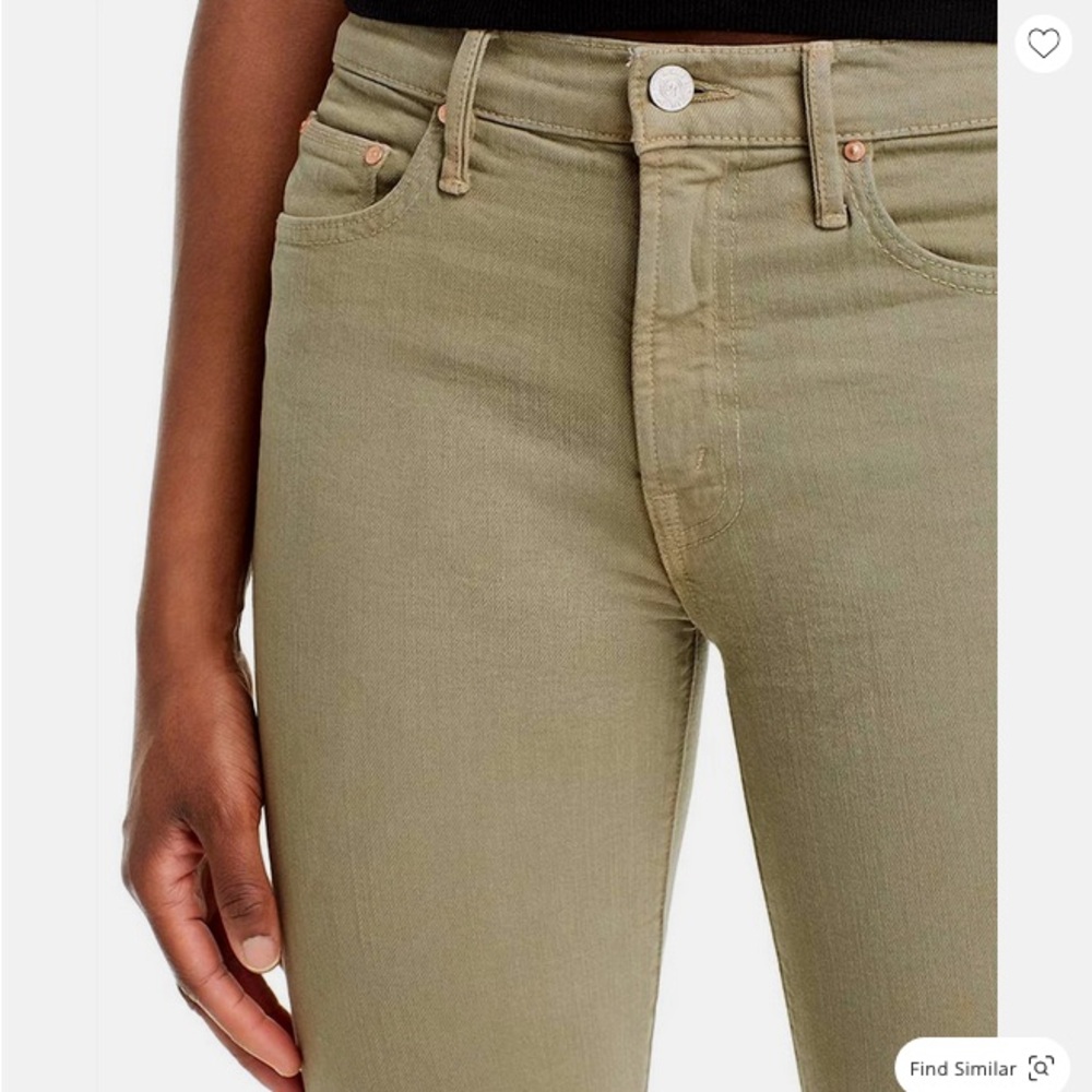 NWT MOTHER insider hover high rise straight jeans in mermaid size 25